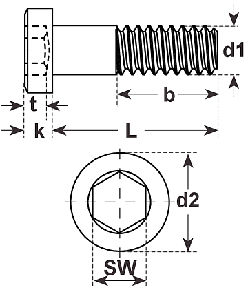 Ti-Schraube konischer Kopf u. Scheibe M6x20