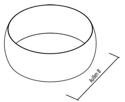 KÜWI - GH-Ring-Keil-Dübel einseitig, Typ B1 Aluminium Aussenø 65mm