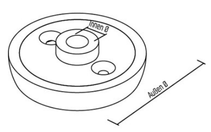 KÜWI - GH-Ring-Keil-Dübel einseitig, Typ B1 Aluminium Aussenø 65mm